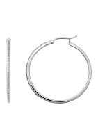 1/5 ct. t.w. Diamond Hoop Earrings in Sterling Silver