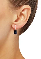 6 ct. t.w. Sapphire and 1/10 ct. t.w. Diamond Drop Earrings