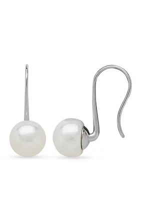 Freshwater Pearl Dangle Earrings in Sterling Silver