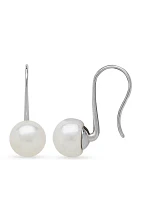 Freshwater Pearl Dangle Earrings in Sterling Silver