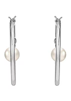 4.4 ct. t.w. Freshwater Pearl Earrings in Sterling Silver 