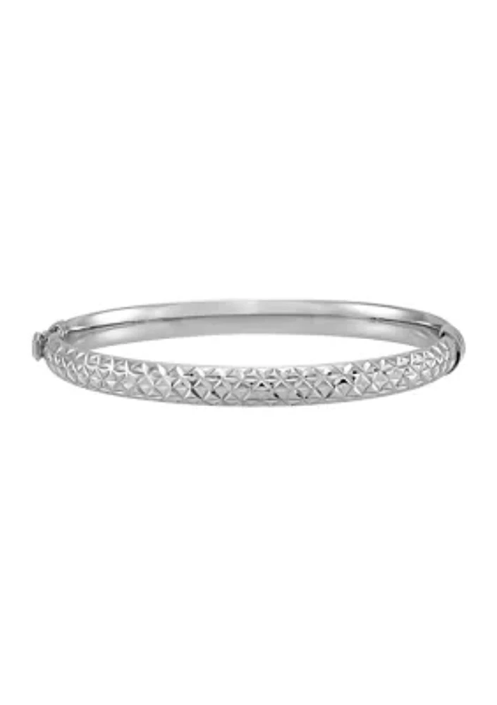 Sterling Silver Star Bangle Bracelet