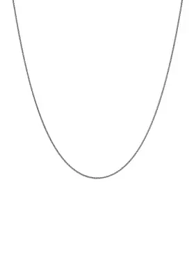 Round Chain Necklace in 14K White Gold 