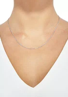 Round Chain Necklace in 14K White Gold 