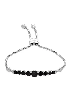 Onyx Bolo Bracelet in Sterling Silver