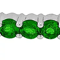 1.14 ct. t.w. Created Emerald Bolo Bracelet in Sterling Silver 