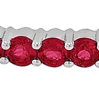 1.63 ct. t.w. Created Ruby Bolo Bracelet in Sterling Silver