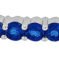 1.71 ct. t.w. Created Sapphire Bolo Bracelet in Sterling Silver