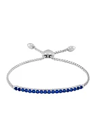 1.71 ct. t.w. Created Sapphire Bolo Bracelet in Sterling Silver