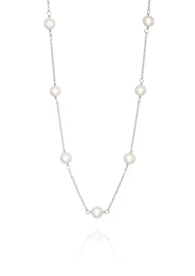 Freshwater Pearl Necklace in Sterling Silver