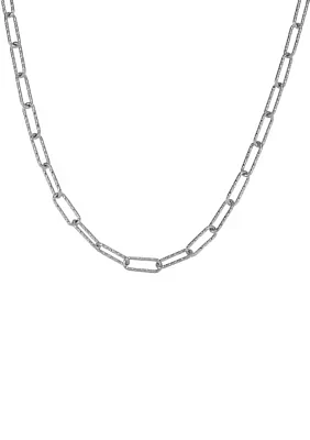 Paperclip Chain Necklace in Sterling Silver