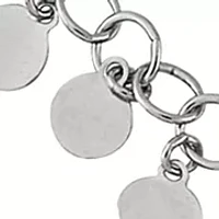 Multi Dangle Tiny Disk Anklet in Sterling Silver