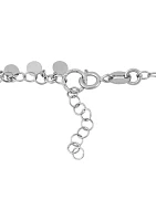 Multi Dangle Tiny Disk Anklet in Sterling Silver