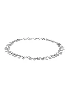 Multi Dangle Tiny Disk Anklet in Sterling Silver