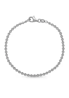 Sterling Silver Sparkling Link Bracelet