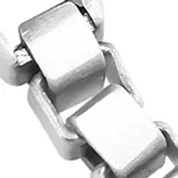 Pyramide Shape Station Box Chain Bracelet in Sterling Silver