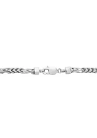 Round Tight Figaro Chain Necklace in Sterling Silver