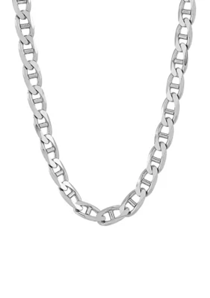 22 Inch Mariner Chain Necklace in Sterling Silver 