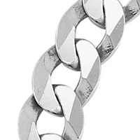 6.9 Millimeter Curb Chain Bracelet in Sterling Silver