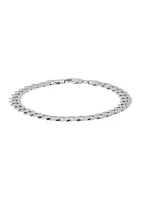 6.9 Millimeter Curb Chain Bracelet in Sterling Silver