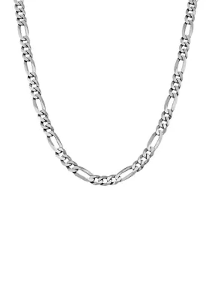 Inch Figaro Chain Necklace in Sterling Silver