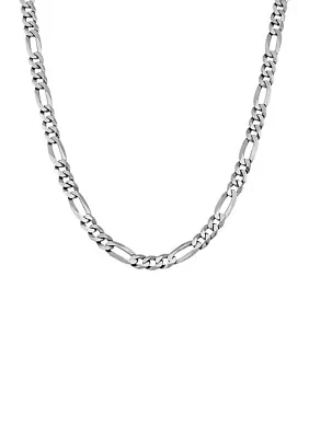 Inch Figaro Chain Necklace in Sterling Silver