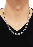 Inch Figaro Chain Necklace in Sterling Silver