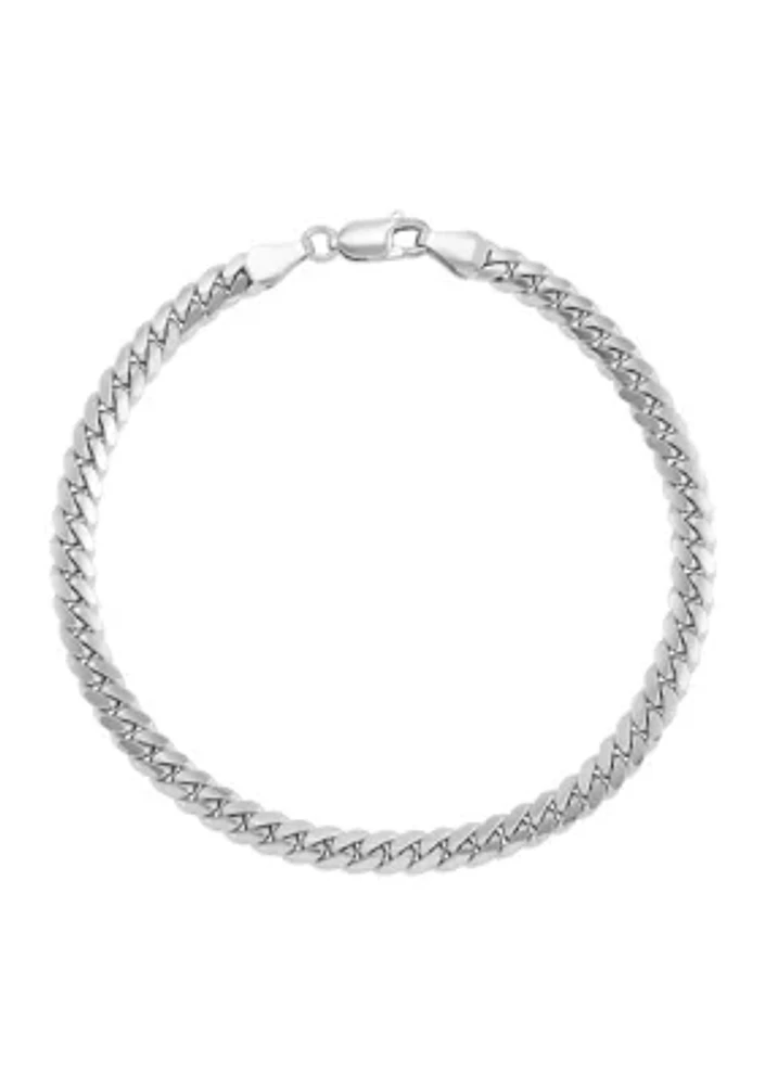 Millimeter Curb Chain Bracelet in Sterling Silver