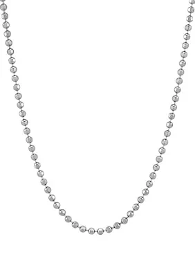 2.5 Millimeter Solid Bead Chain Necklace in Sterling Silver