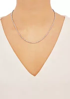 2.5 Millimeter Solid Bead Chain Necklace in Sterling Silver