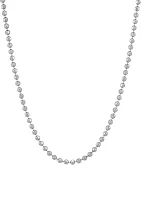 2.5 Millimeter Solid Bead Chain Necklace in Sterling Silver