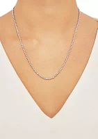 2.5 Millimeter Solid Bead Chain Necklace in Sterling Silver