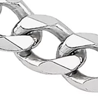 4.3 Millimeter Solid Beveled Figaro Chain Bracelet in Sterling Silver