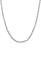 2.9 Millimeter Solid Oval Cable Chain Necklace in Sterling Silver