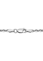 2.9 Millimeter Solid Oval Cable Chain Necklace in Sterling Silver