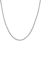 2.9 Millimeter Solid Oval Cable Chain Necklace in Sterling Silver