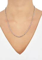 2.9 Millimeter Solid Oval Cable Chain Necklace in Sterling Silver