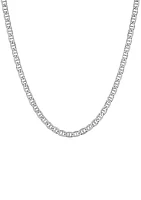 3.5 Millimeter Solid Mariner Chain Necklace in Sterling Silver