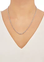 2.9 Millimeter Solid Singapore Chain Necklace in Sterling Silver