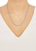 2 Millimeter Solid Round Box Chain Necklace in Sterling Silver