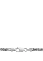 22 Inch Rope Chain Necklace in Sterling Silver 