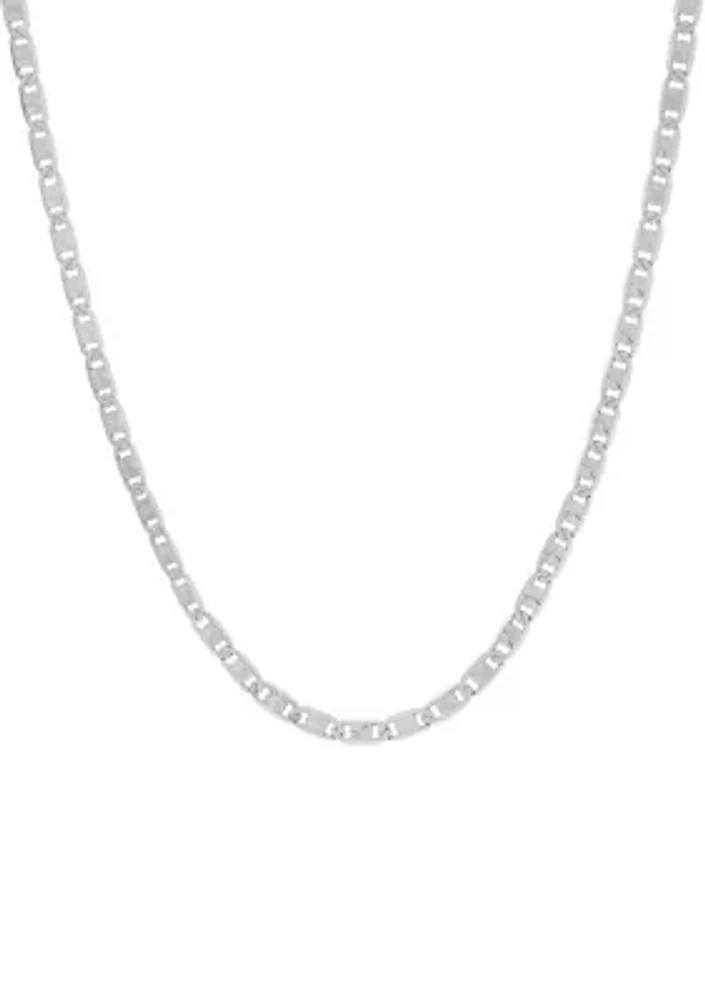 3.85 Millimeter Valentino Star Cut Chain Necklace in Sterling Silver