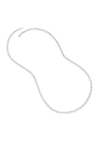 3.85 Millimeter Valentino Star Cut Chain Necklace in Sterling Silver