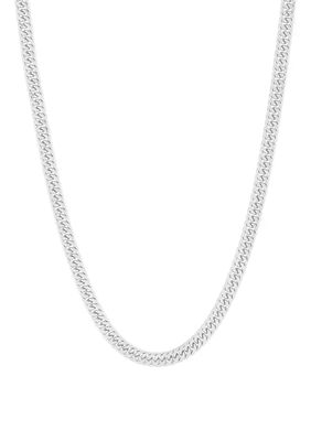 4.8 Millimeter Cuban Chain Necklace in Sterling Silver