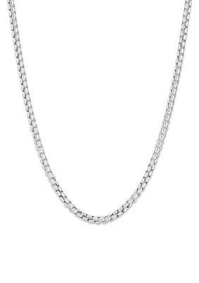 2.6 Millimeter Solid Oval Box Chain in Sterling Silver