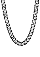 8.1 Millimeter Curb Chain Necklace in Sterling Silver