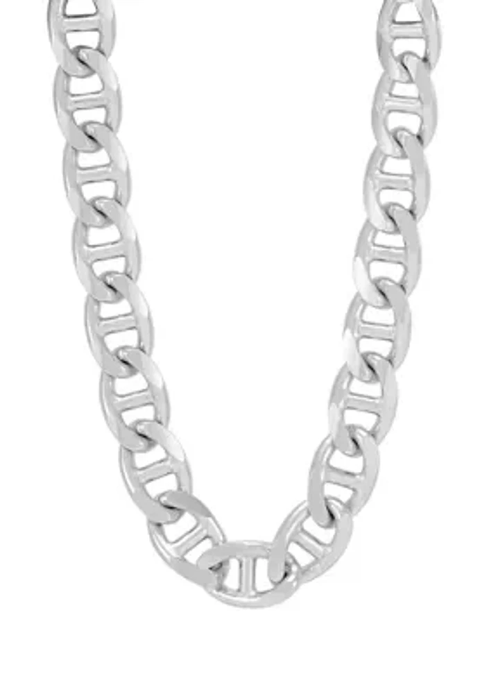 7.7 Millimeter Oval Marina Chain in Sterling Silver