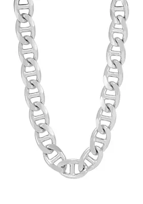 7.7 Millimeter Oval Marina Chain in Sterling Silver