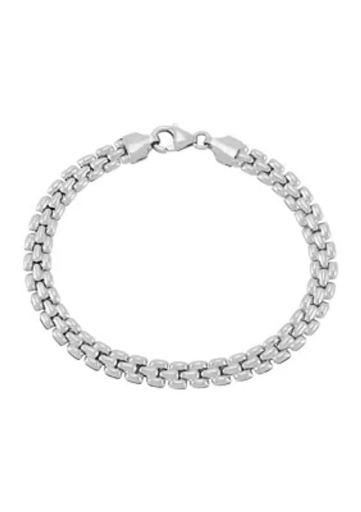 Mini Panther Chain Bracelet in Sterling Silver