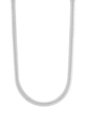 3.6 Millimeter Solid Herringbone Chain in Sterling Silver